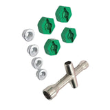 Maxbell 4pcs RC 12mm Adapter with 4 Flange Nut for MN-999 1:10 Car Replacement