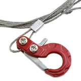 Maxbell RC Car Steel Tow Rope 1:10 1/10 Durable Metal for TF2 Vehicle Crawlers Red
