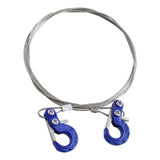Maxbell RC Car Steel Tow Rope 1:10 1/10 Durable Metal for TF2 Vehicle Crawlers Blue