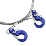 Maxbell RC Car Steel Tow Rope 1:10 1/10 Durable Metal for TF2 Vehicle Crawlers Blue