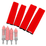 Maxbell 4x 1:10 Scale Shock Absorbers Covers for Slash 4WD RC Hobby Car DIY Modified Red