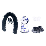Maxbell 1/6 Chinese Traditional Dress Qipao for 12'' Female Doll Outfits Accessory Black Scarf