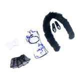 Maxbell 1/6 Chinese Traditional Dress Qipao for 12'' Female Doll Outfits Accessory Black Scarf