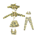 Maxbell Fashion 1:6 Scale Female Soldiers Camouflage Clothing Accs Short-Sleeved