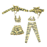 Maxbell Fashion 1:6 Scale Female Soldiers Camouflage Clothing Accs Short-Sleeved