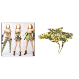 Maxbell Fashion 1:6 Scale Female Soldiers Camouflage Clothing Accs Short-Sleeved