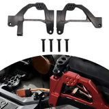 Maxbell 2Pcs RC Car Front Shock Towers Brackets Accessories for Axial SCX6 DIY Accs Black