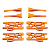 Maxbell Metal Upper Lower Swing Arm Set 1/16 Spare for Wltoys Accessories Trucks orange