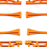 Maxbell Metal Upper Lower Swing Arm Set 1/16 Spare for Wltoys Accessories Trucks orange