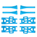 Maxbell Metal Upper Lower Swing Arm Set 1/16 Spare for Wltoys Accessories Trucks blue