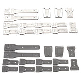 Maxbell 14 Pieces 1:6 RC Car Body Hinge Kits for Axial SCX6 Truck DIY Accessory Silver
