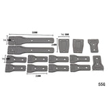 Maxbell 14 Pieces 1:6 RC Car Body Hinge Kits for Axial SCX6 Truck DIY Accessory Black