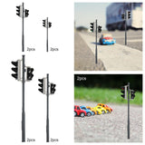 Maxbell 2Pcs Plastic Model Traffic Light Railway for OO Scale HO Scale I Scale 1:32