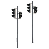 Maxbell 2Pcs Plastic Model Traffic Light Railway for OO Scale HO Scale I Scale 1:32