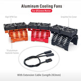Maxbell 55/56/58mm RC Brushless Motor Fan 16000 RPM Heat Sinks for 1/5 RC Car Black