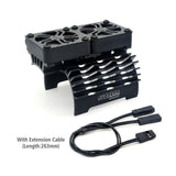 Maxbell 55/56/58mm RC Brushless Motor Fan 16000 RPM Heat Sinks for 1/5 RC Car Black