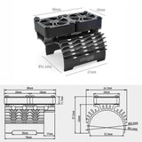 Maxbell 55/56/58mm RC Brushless Motor Fan 16000 RPM Heat Sinks for 1/5 RC Car Black