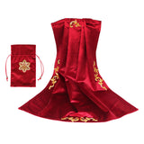Maxbell Tarot Tablecloth Table Cover 25.5x25.5 inch Square for Witchcraft Supplies red