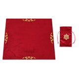 Maxbell Tarot Tablecloth Table Cover 25.5x25.5 inch Square for Witchcraft Supplies red