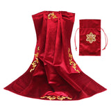 Maxbell Tarot Tablecloth Table Cover 25.5x25.5 inch Square for Witchcraft Supplies red