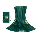 Maxbell Tarot Tablecloth Table Cover 25.5x25.5 inch Square for Witchcraft Supplies green