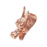 Maxbell Chinese Dragon Head Copper Pendant Umbrella Rope Beads Jewelry Supplies Rose Golden