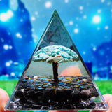 Maxbell Collectible Crystal Pyramid Figurine Gemstone for Balancing Positive Energy