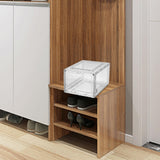 Maxbell Transparent Shoe Sneaker Containers Bins Foldable Drawers Space Saving