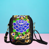 Maxbell Embroidery Women Shoulder Bag Flower Pattern Travel Bags Women Gifts  Purple