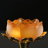 Maxbell Lotus Flower Shaped Alloy Candle Holder Stand for Tabletop Party Decoration