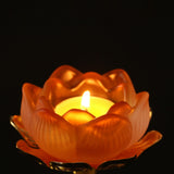 Maxbell Lotus Flower Shaped Alloy Candle Holder Stand for Tabletop Party Decoration