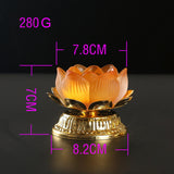 Maxbell Lotus Flower Shaped Alloy Candle Holder Stand for Tabletop Party Decoration