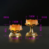 Maxbell Lotus Flower Shaped Alloy Candle Holder Stand for Tabletop Party Decoration
