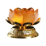 Maxbell Lotus Flower Shaped Alloy Candle Holder Stand for Tabletop Party Decoration