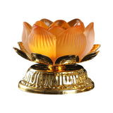 Maxbell Lotus Flower Shaped Alloy Candle Holder Stand for Tabletop Party Decoration