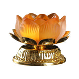 Maxbell Lotus Flower Shaped Alloy Candle Holder Stand for Tabletop Party Decoration
