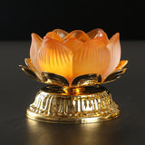 Maxbell Lotus Flower Shaped Alloy Candle Holder Stand for Tabletop Party Decoration