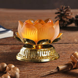 Maxbell Lotus Flower Shaped Alloy Candle Holder Stand for Tabletop Party Decoration