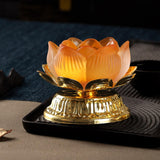 Maxbell Lotus Flower Shaped Alloy Candle Holder Stand for Tabletop Party Decoration