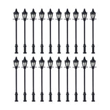 Maxbell 20x Vintage Style Miniature Street Lights Warm White for Scene Accessories