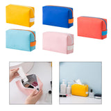 Maxbell Woman Organizer Case PU Leather Portable Storage Pouch Wash Bag Yellow
