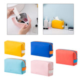Maxbell Woman Organizer Case PU Leather Portable Storage Pouch Wash Bag Yellow