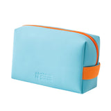 Maxbell Woman Organizer Case PU Leather Portable Storage Pouch Wash Bag Azure