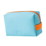 Maxbell Woman Organizer Case PU Leather Portable Storage Pouch Wash Bag Azure