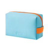 Maxbell Woman Organizer Case PU Leather Portable Storage Pouch Wash Bag Azure
