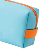 Maxbell Woman Organizer Case PU Leather Portable Storage Pouch Wash Bag Azure
