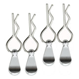 Maxbell Car Shell Clamp Replacements Shell Clip Pin for 1/5 1/6 1/7 1/8 RC Car Silver