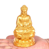 Maxbell Buddha Statues Sculpture Miniature Figurine Car Dashboard Tea Room Decor gold
