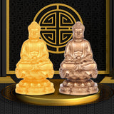Maxbell Buddha Statues Sculpture Miniature Figurine Car Dashboard Tea Room Decor gold