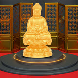 Maxbell Buddha Statues Sculpture Miniature Figurine Car Dashboard Tea Room Decor gold